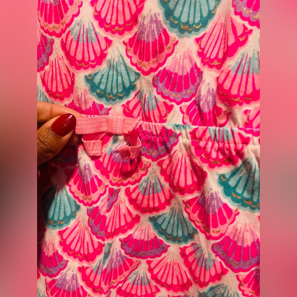 Tommy Bahama Gold Glitter Colorful SeaShell Pattern Romper - Picture 3 of 6
